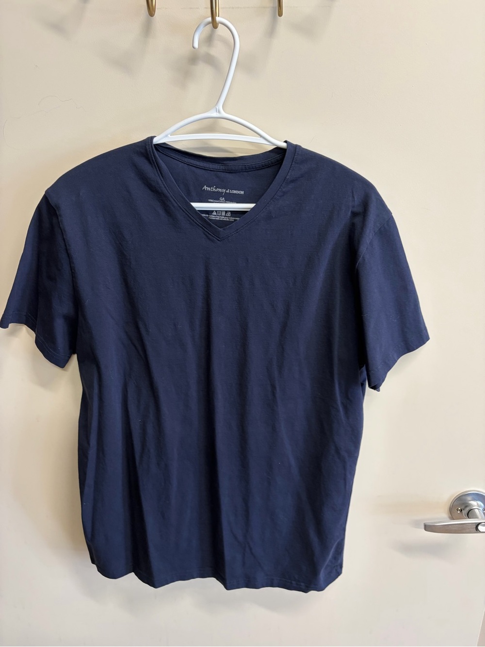 Antthony Men's V-Neck T-Shirt - Navy Blue